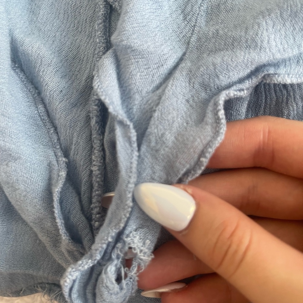 American Threads Blue Ruffle Mini Skirt - Picture 5 of 7